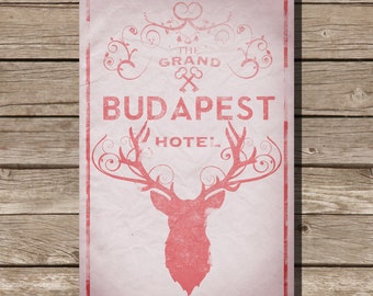 The Grand Budapest Hotel poster movie poster art print wes anderson Stag society of the crossed keys poster movie art fan art movie poster