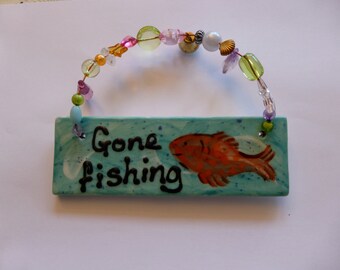 Popular items for gone fishing sign on Etsy