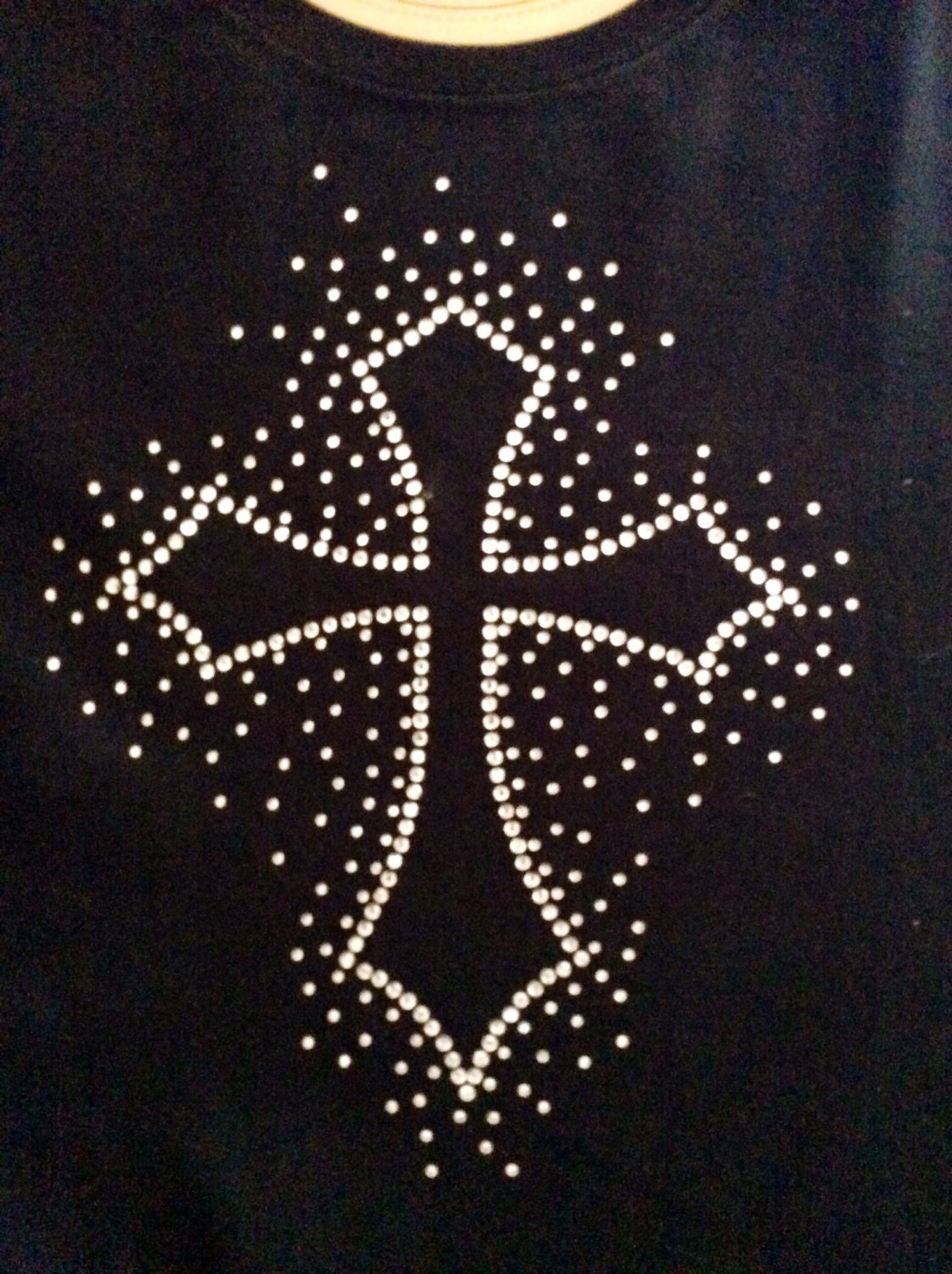 Women's t-shirt Rhinestone Cross top Christian by AlmyteeBling