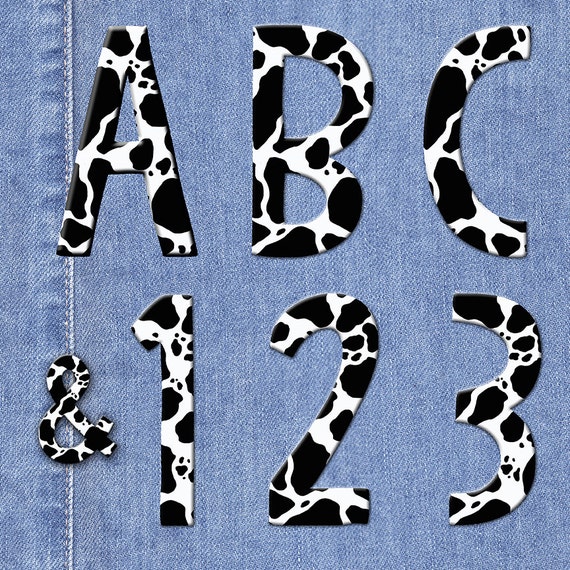 Printable Cow Print Letters