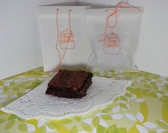 BAKERY GIFT BAGS, Set of 10, Glassine Paper Goods Food Gift BagsWhite Bags Small Gift Bags
