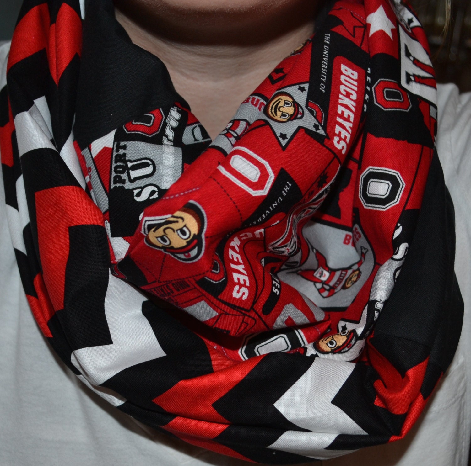 Ohio State Buckeyes Infinity scarf