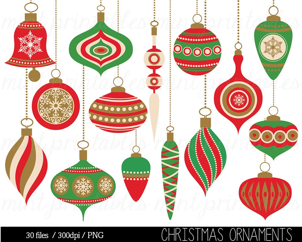 Christmas Clipart Christmas Decoration Ornament Balls Hanging