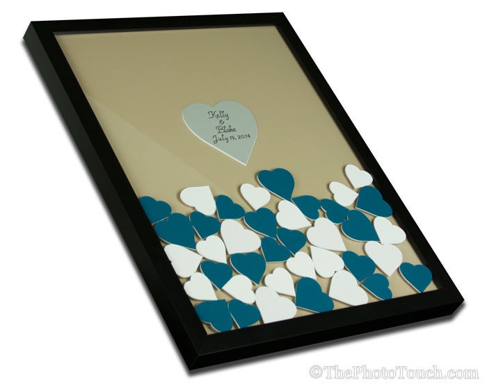Wedding Guest Book Frame with Signable Mixed by WeddingGuestbook