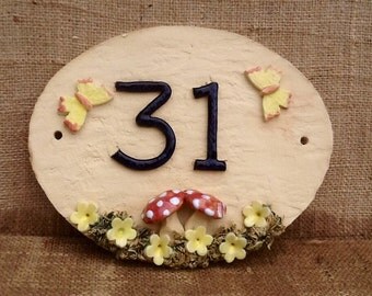 House numbers, house number plaque, ceramic address plaque, custom made door numbers.