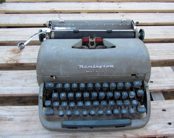 Vintage Manual Remington Quiet Riter Typewriter, photo prop, 1960's