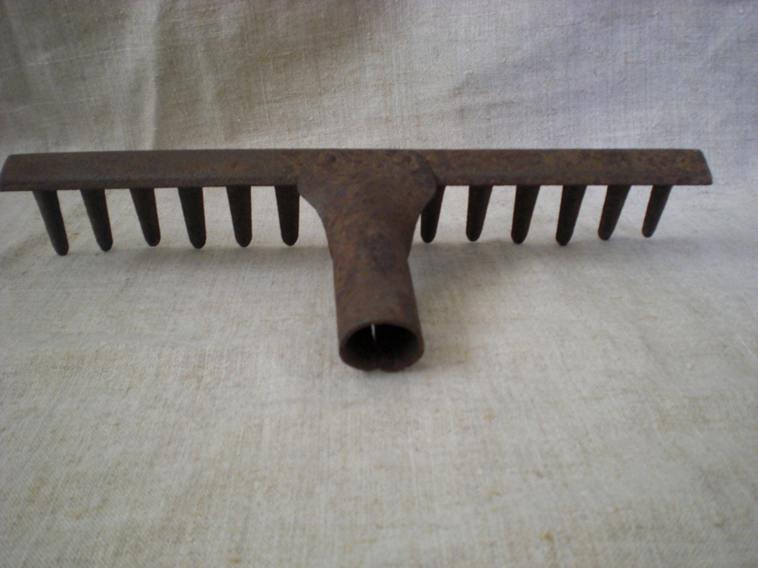 Old rake head metal rustic garden rake antique garden tool