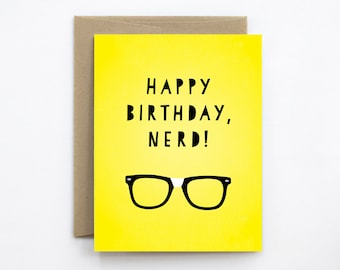 Nerd birthday card Etsy