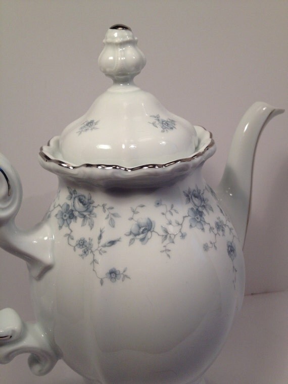 Johann Haviland Bavaria Blue Garland Coffee Pot Tea Pot Made