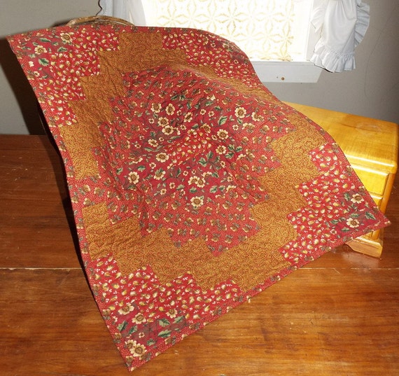 Madder Red Thimbleberries AG Doll Quilt