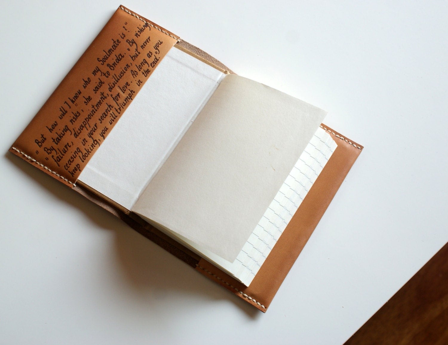 Personalized Leather Notebook cover Refillable Leather