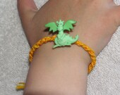 Sir Ephriam's Fiery Dragon - Orange & Yellow Knotted Rope w/ Silver Cuff for Closure - Perfect for the adventurer in your life!