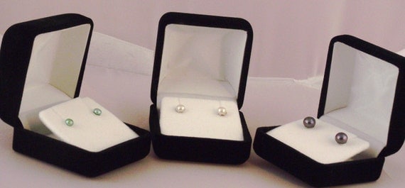 Genuine Pearl & Sterling Silver Stud Earrings