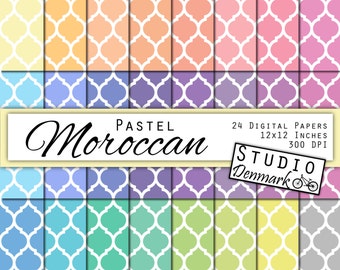 Moroccan Digital Paper: MOROCCO NIGHT Brown Black