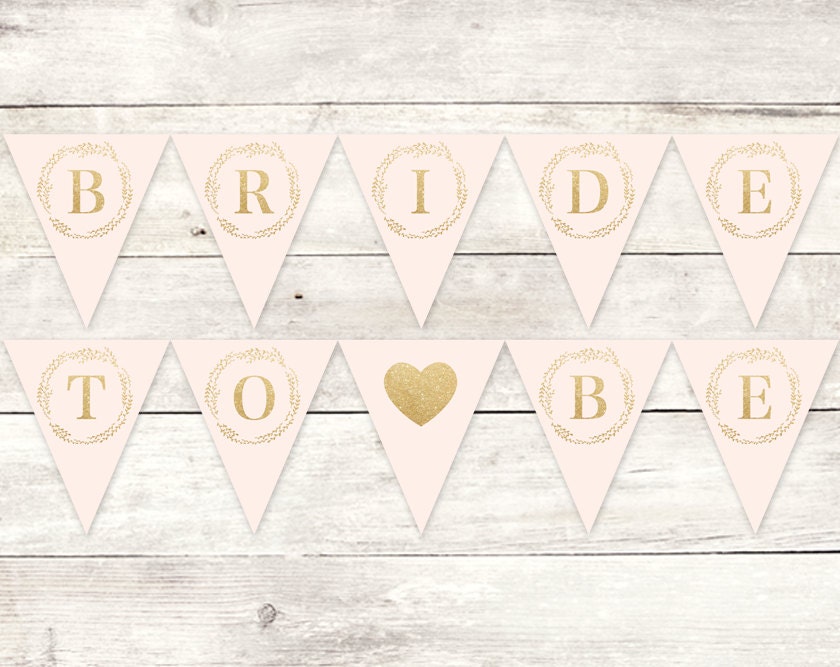 bride to be banner printable DIY bunting banner bridal shower
