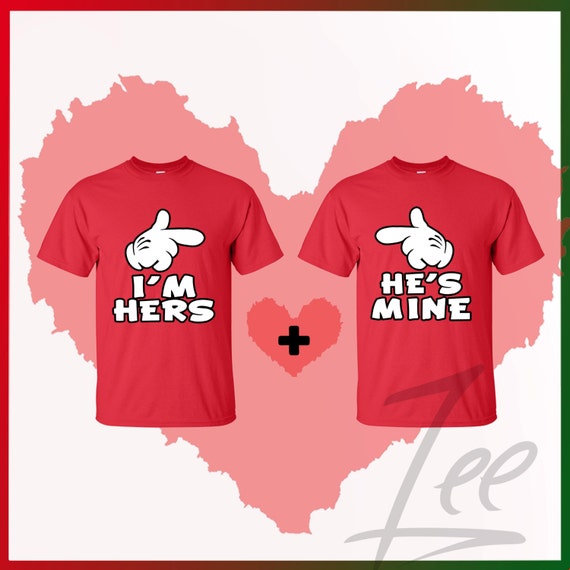 Couple T Shirt Im Hers Hes Mine Valentines By Amynzee On Etsy 3979