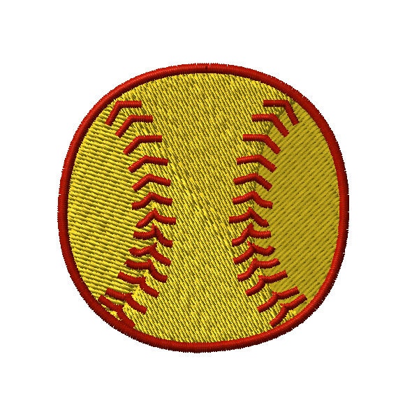 Softball 2 Machine Embroidery Design 2 sizes