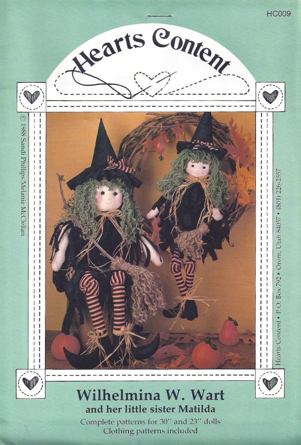 Witches Sewing Pattern 30 and 23 Dolls