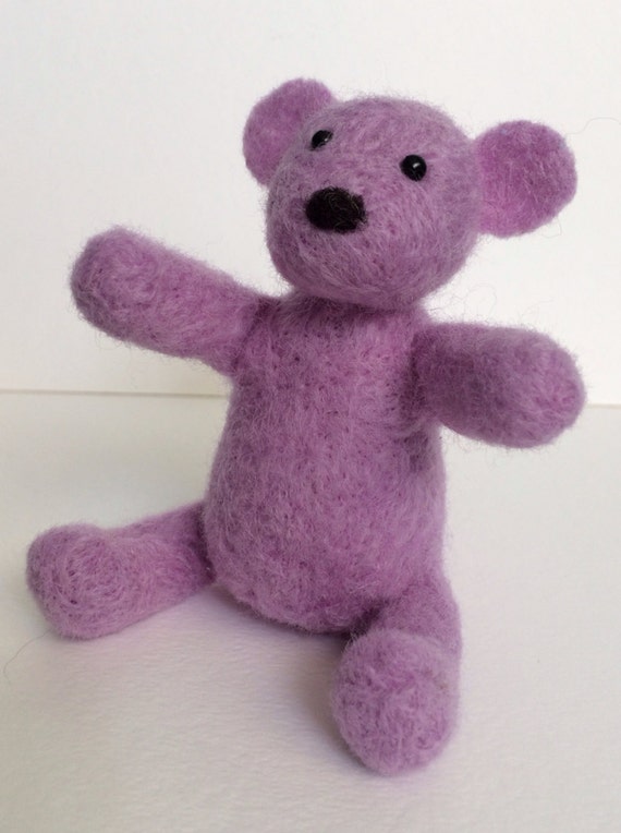 lilac teddy bear