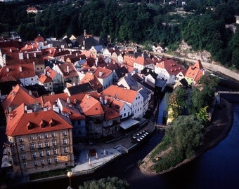UNESCO World Heritage Listed town of Cesky Krumlov, Czech Republic.