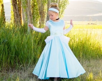 Classic Cinderella dress! Soft, Stretchy, Non itchy, machine washable. High quality fabric &workmanship. Petticoat is sold separately!