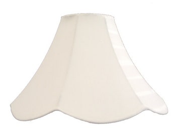 White Scalloped Bell Table-Lamp SHADE Perfect for Decorating- small size