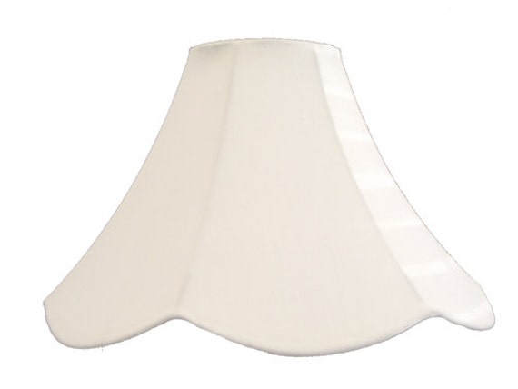 White Scalloped Bell Table-Lamp SHADE Perfect for Decorating