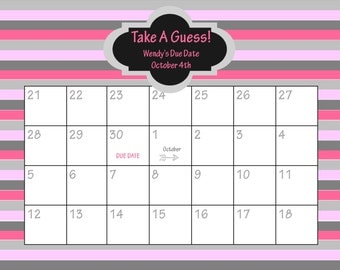 Printable Calendar For Baby Due Date Guess | New Calendar ...