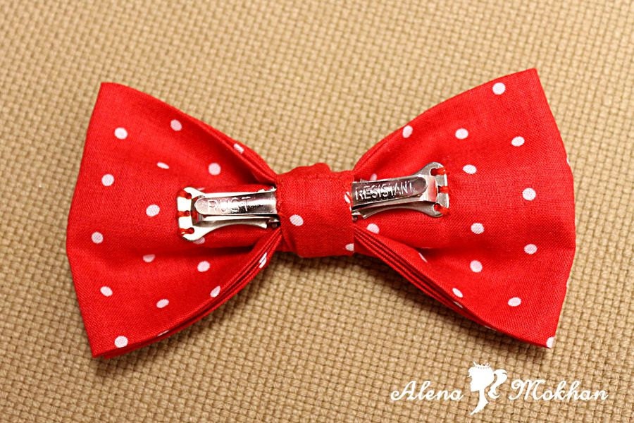 3 Adult Size Bow Tie Clips Fasteners Clip on Bow Tie