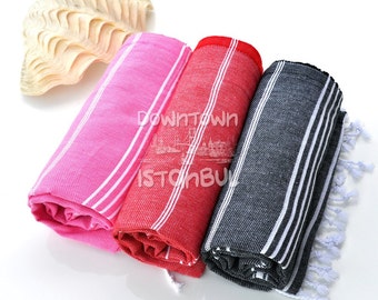 France Linen Towel Set of 3 Turkish Bath Towel - Turkey Peshtemal Sea Beach Towel Beach Wedding Swim Cover Up Beach Sarong Towel Guest Towel