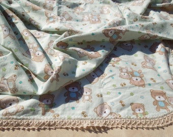 teddy flannel blanket