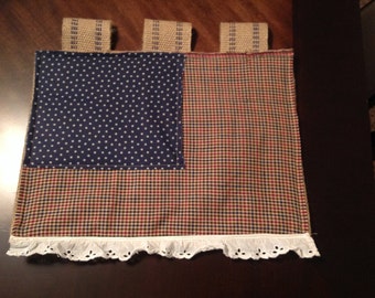 Yard garden burlap flag. Patriotic country rustic looking.