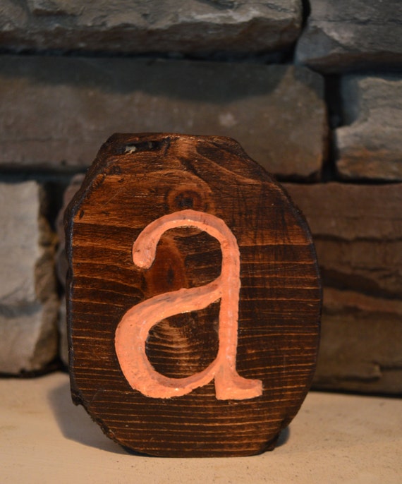 Items similar to Home Decor, Wooden Letter "a" Painted Carving on Etsy
