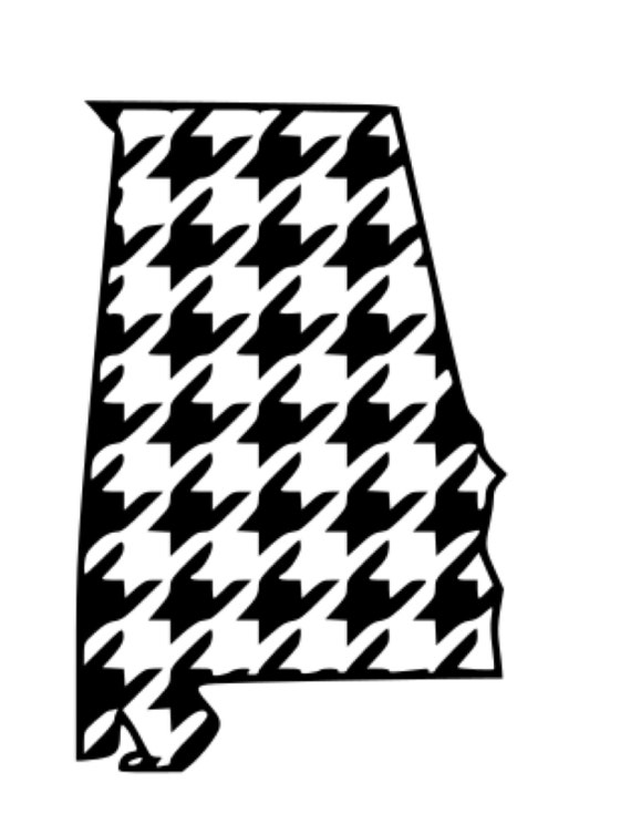 Houndstooth Alabama .svg .dxf File Personal by PreppyGirlsDesign