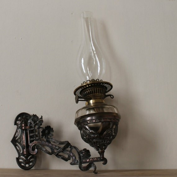 Antique French wall sconce oil lamp antique lighting