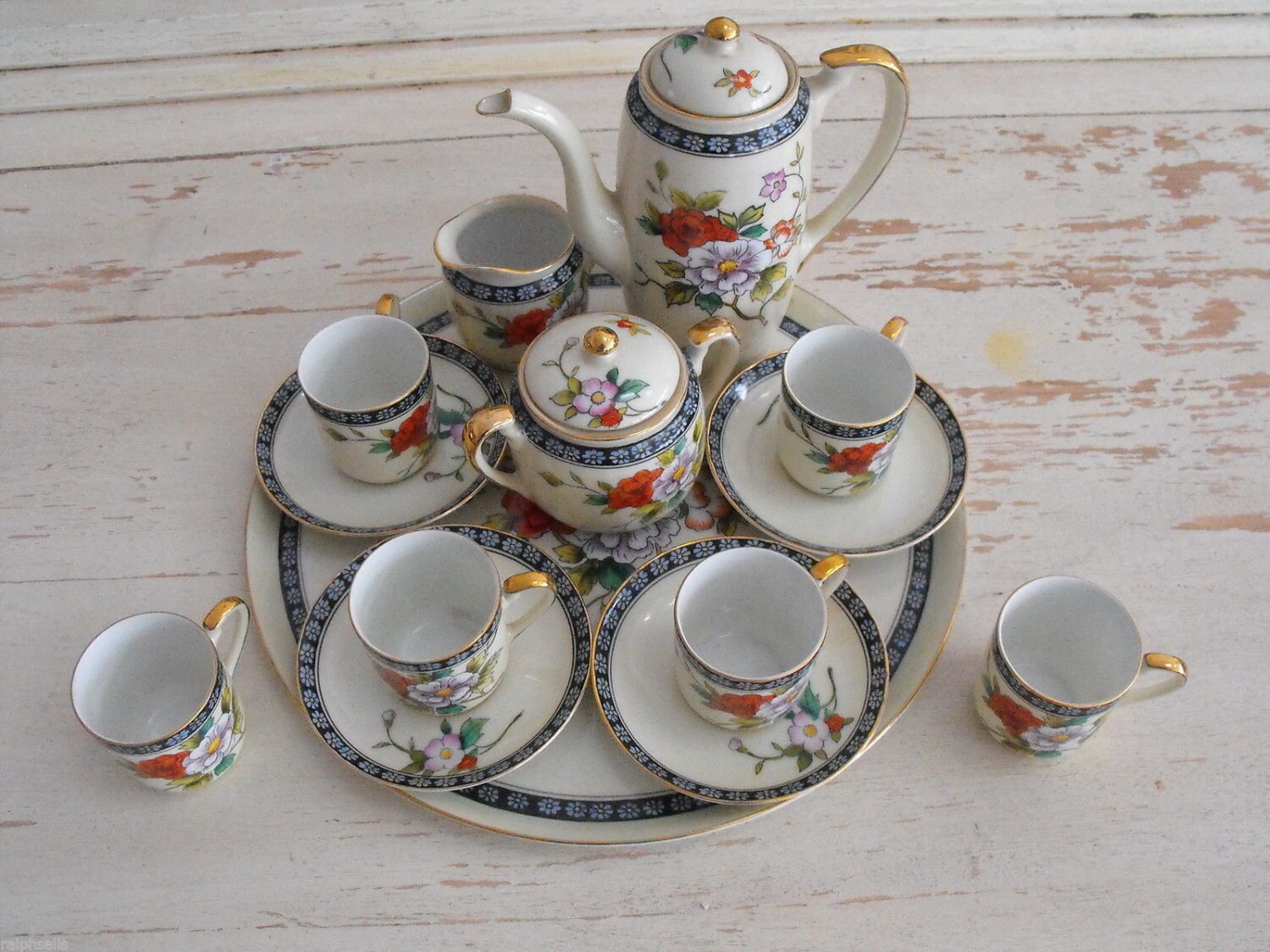 NORITAKE China Coffee / Tea Set includes Pot Tray 4 by rolexralph