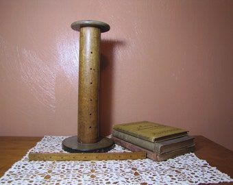 Vintage Wooden Factory Bobbin