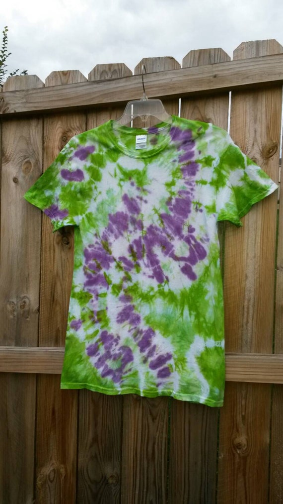 purple and white tie dye shirts