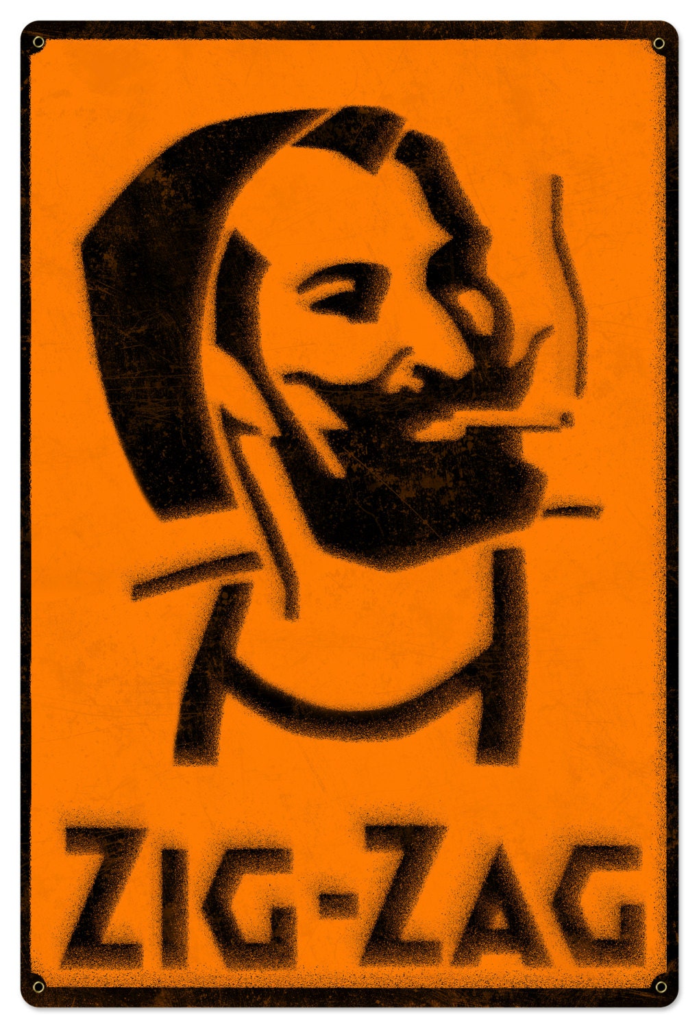  Zig Zag Man  rolling papers Spray Art Metal Sign by 