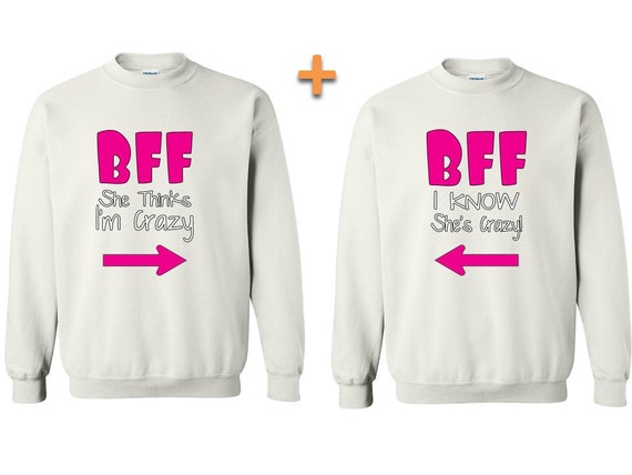 BFF Couple Sweater.Best Friend Forever by HouseofTeesClothing