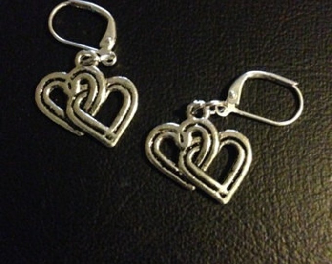 double heart earrings