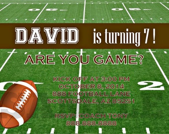 American Football Invitation - Printable Invite- Digital Invite - Birthday Party - First Birthday Invitation Sports Birthday
