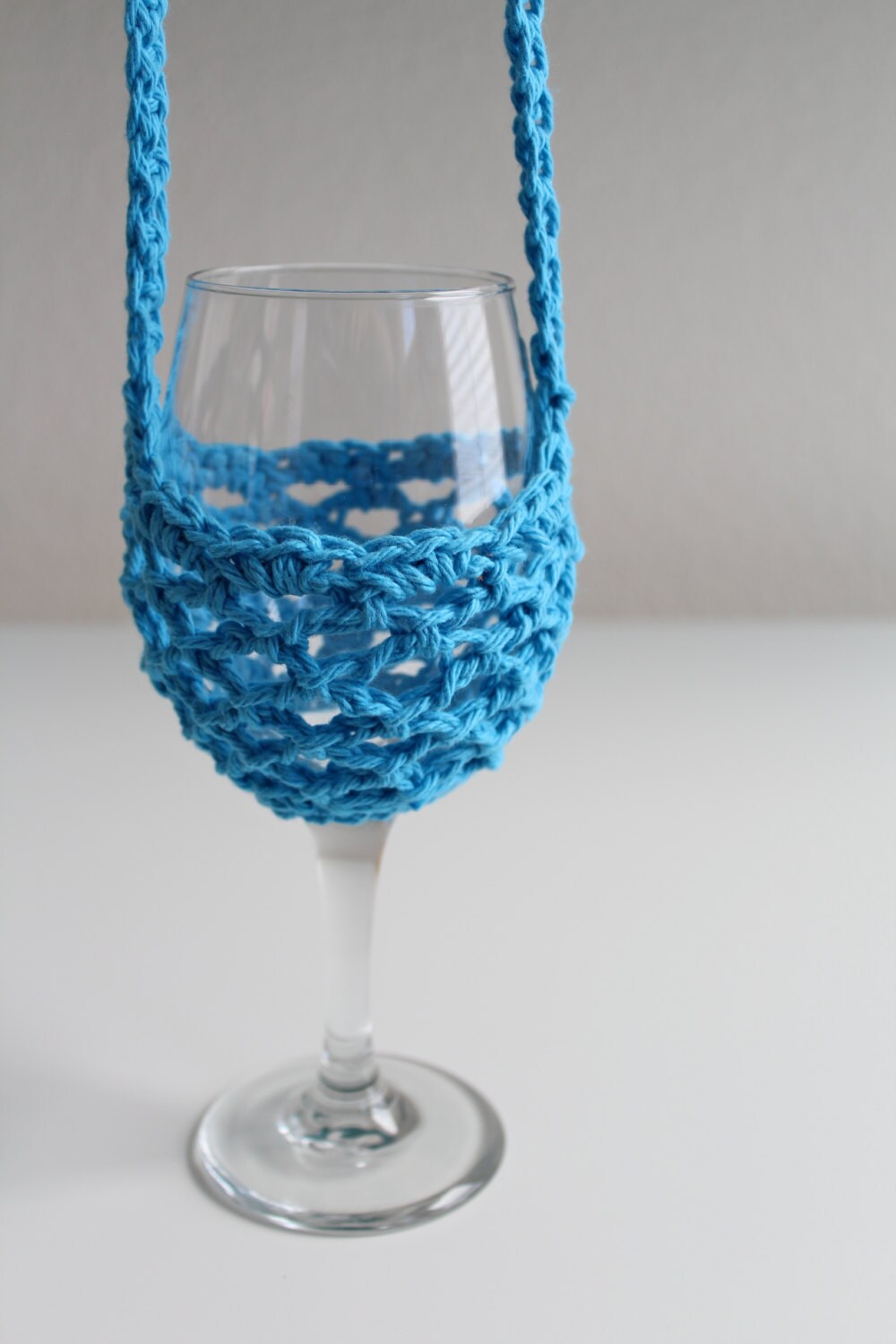 Crochet Wine Glass Holder Necklace 100% by SilberezCreations