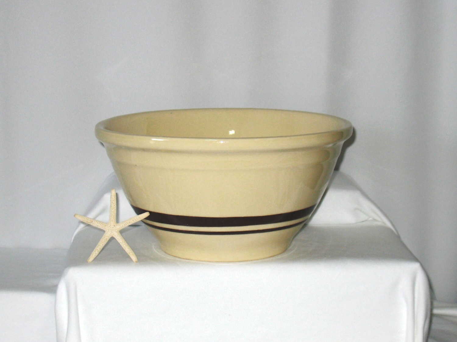 Vintage McCoy Oven Ware 10 Mixing Bowl Cream By OldeVintageShoppe