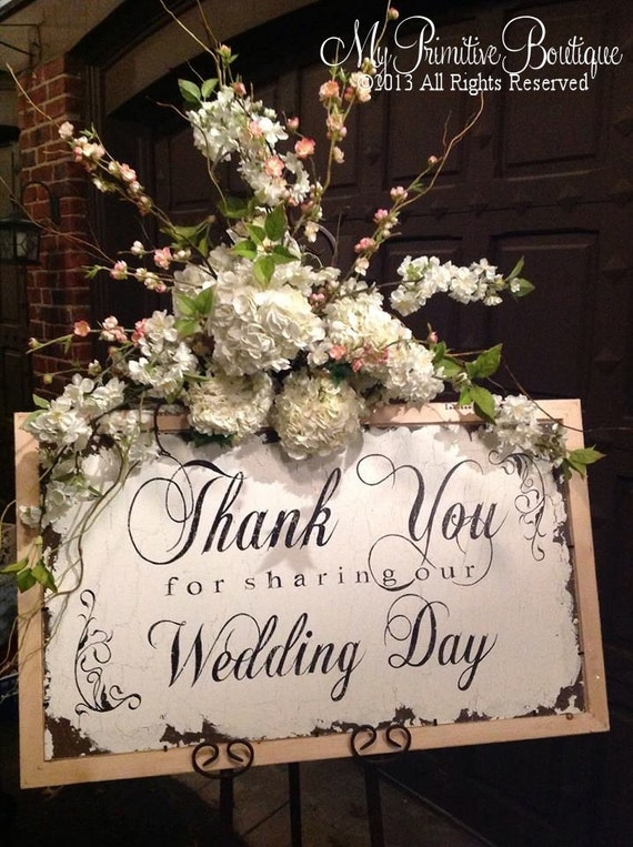 Thank You Sign for Weddings Wedding Thank you Sign Thank