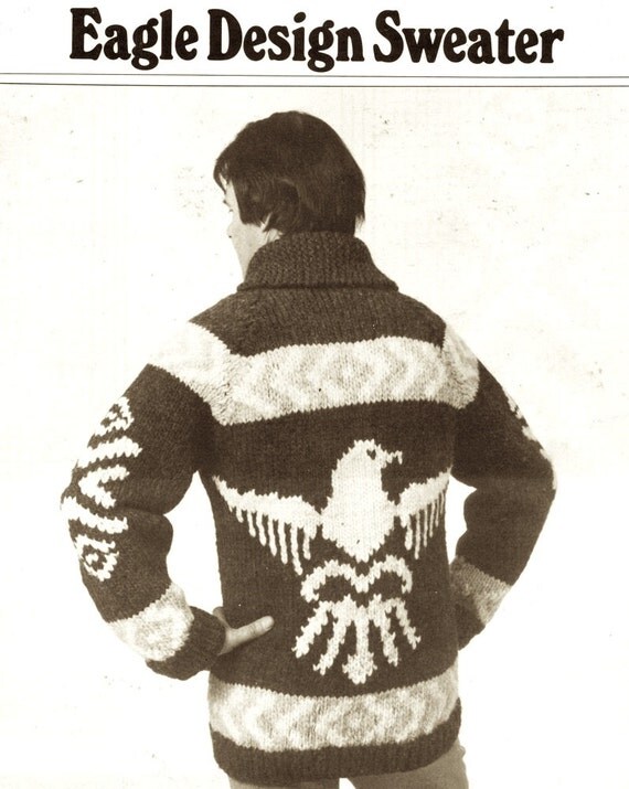 Mens Eagle sweater knitting pattern American Eagle sweater