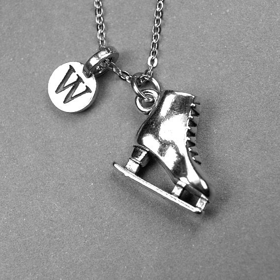 Ice Skate Necklace Figure Skater Necklace Ice Skate charm