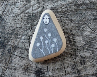 Beach Pottery Tile Kanzeon Bodhisattva (Kuan Yin, The Bodhisattva of Compassion)