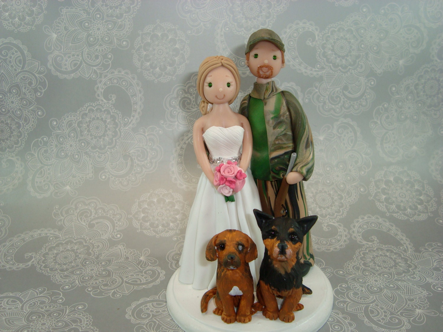 Customized Hunting Theme Wedding Cake Topper