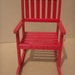 Child's solid red oak rocking chair- red